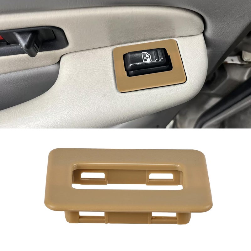 OICCTBF Rear Power Window Switch Trim Repair Fix,Driver Passenger Side Window Repair Button Cap Cover Replace for Escalade for Avalanche for Silverado for Tahoe for Sierra for Yukon 2000-2002（Beige） - Image 1